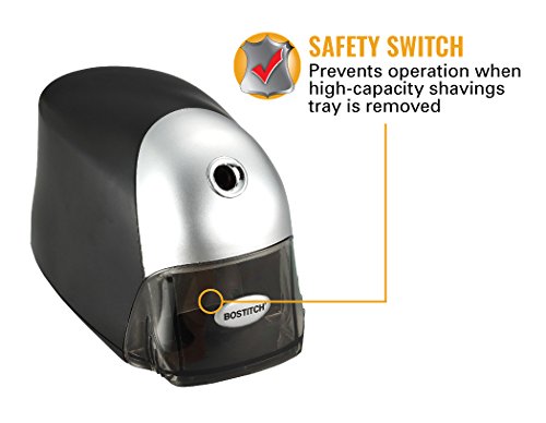 <p><b>Safety Switch</b></p><p>Engineered for safety, an internal  switch inhibits operation when the translucent, easy-clean shavings bin is removed.</p>