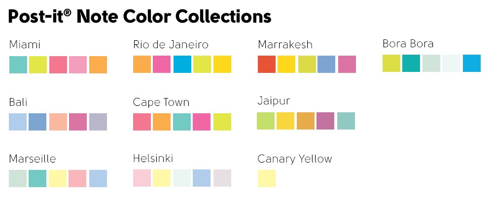 Post-it Post-it Notes, 1.5 in x 2 in, Jaipur Color Collection