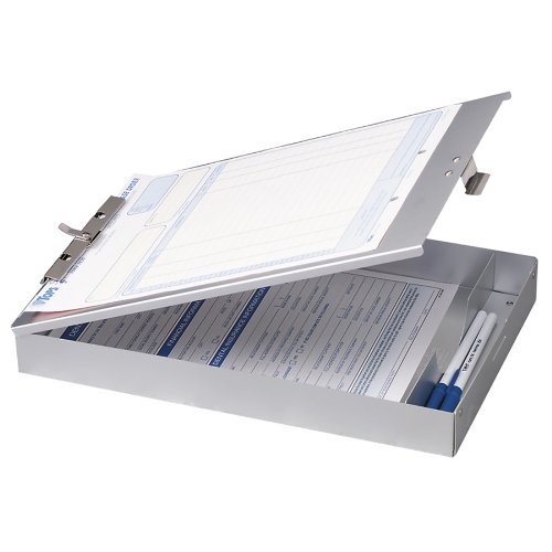 Aluminum Forms Storage Clipboard, Letter Size
