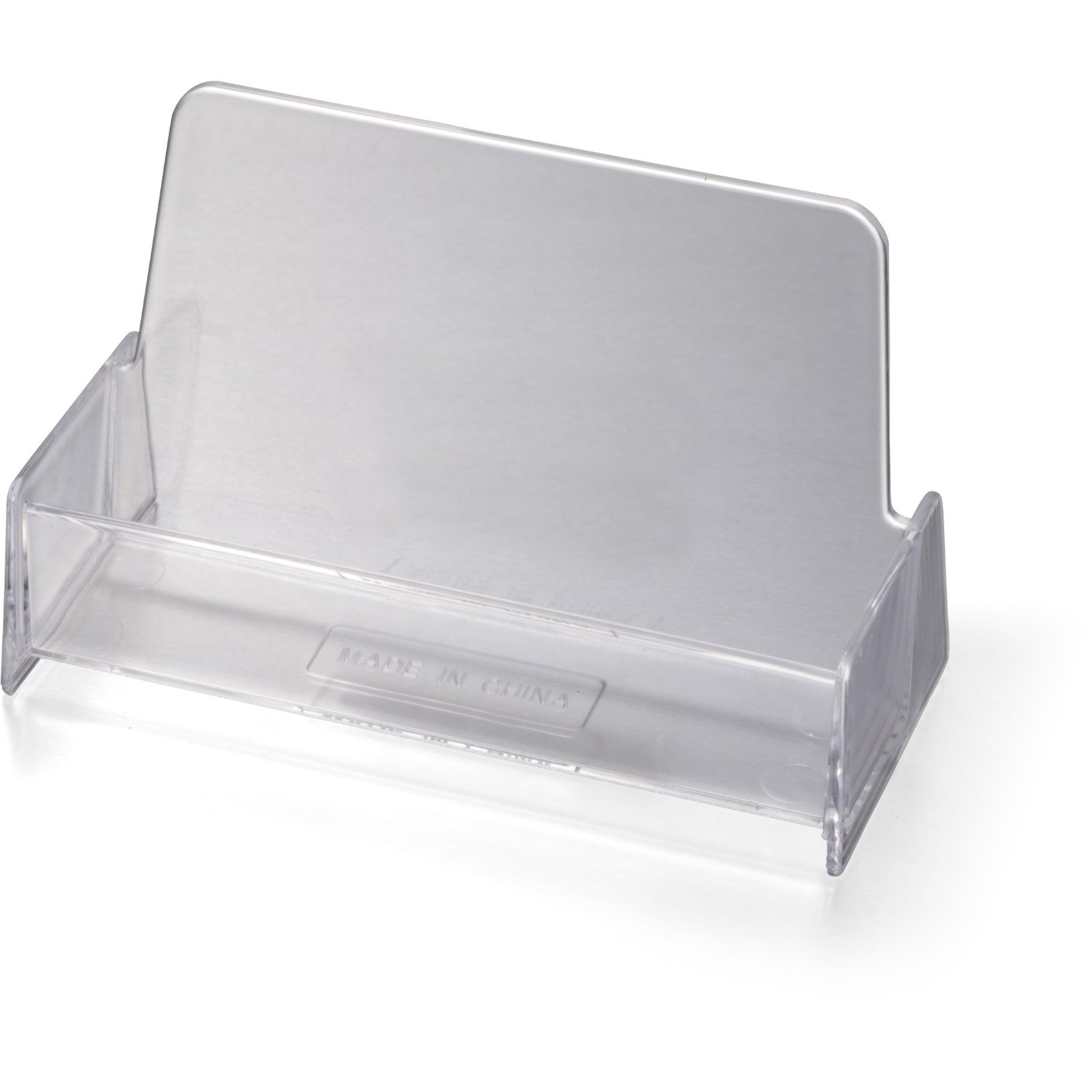 Business card holder holds approximately 50 cards.