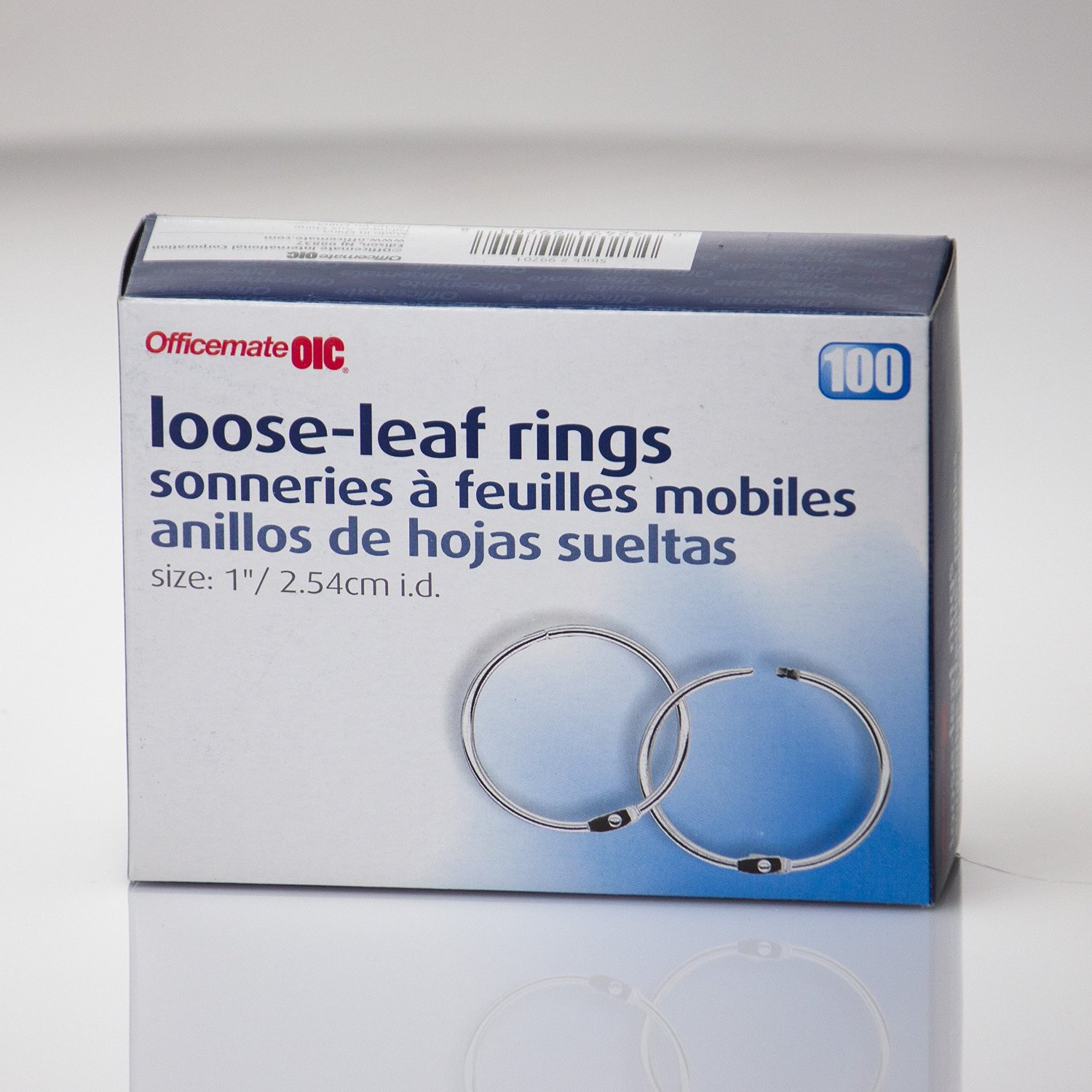 Looseleaf Rings, 1 Inch, 100 per Box 
