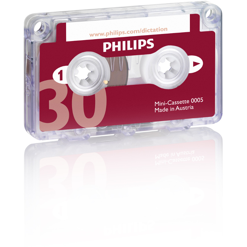 </br>Record longer with Philips mini cassettes