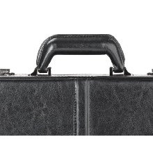<b> Sturdy Carry Handle </b></br> The SOLO Classic 16 inch Leather Attaché is easy to grab-and-go thanks in part to its durable leather handle. Handle is padded as well to make it a comfortable carry. 