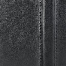 <b> Leather Body </b></br> Made with a genuine, high-quality black-colored leather to provide exceptional durability and a classic, stylish look. 