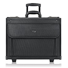 <b>  Ample Storage  </b></br>   Equipped with a file pocket, front zippered pockets, and an interior organizer section, there is plenty of room for all your travel and work necessities. And all your belongings will be extra safe with dual combination locks. 