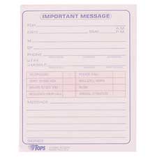 Office Quarters: From $5.89 - TOP-3002S Tops Important Message Pads TOP ...