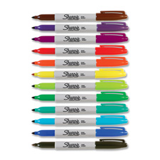  Sanford Sharpie Permanent Markers, Fine Point, Black, EA -  SAN30051 : Permanent Markers : Office Products