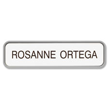 "Designer Wall Sign With Holder, 2""x8"", Black"