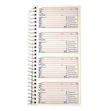 Spiral Bound Phone Message Book, 11"x5-1/4", 200 Sets/Book