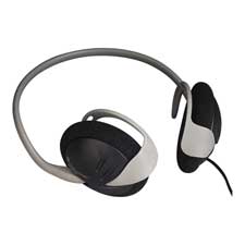 Stereo Backphones, 35mm, 4' Cord, Gray/Black