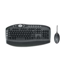 Optical Keyboard, Cordless, 19-1/2"x8-1/2"x1-1/2", Black