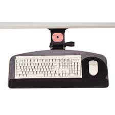 Articulating Keyboard/Mouse Platform,27"x12"x1/4"Black