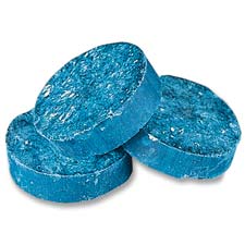 Urinal Toss,w/Enzymes,2000 Flushes,12/BX,Evergreen,Blue