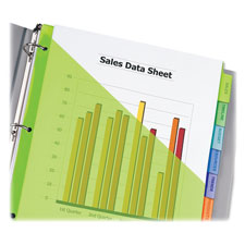 "Pocket Insertable Dividers, Plastic, 5-Tab, Multi-Color"