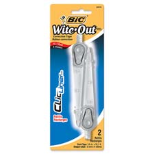 Clic Liner Correction Tape,Single Line,1/5"x13.1',2/PK,White