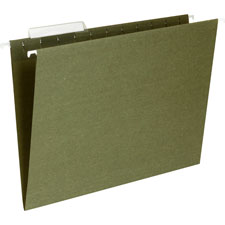 "Hanging Folder, 1/3 Tab Cut, Letter, 25/BX, Standard Green"