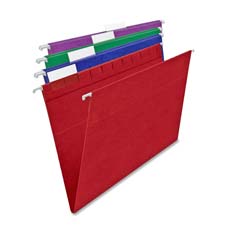 Hanging Folder, 11 Pt., 5-Tab Cut, Letter, 12/BX, Assorted