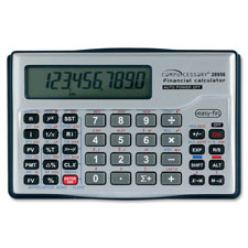 "10-Digit Financial Calculator, 5""x3-1/8""x5/8"", Silver"