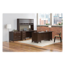 "L-Shaped Desk,72""x72""x30"",Box 1 of 2,Mocha Cherry"