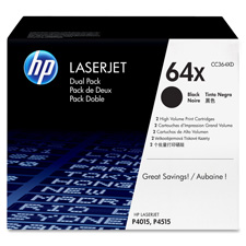 HP 64X 2-pack High Yield Black Original LaserJet Toner Cartridges (CC364XD)