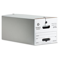 "Storage Box, Letter, 12""x24""x10"", 12/CT, White/Black"