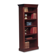 "Bookcase, Left Hand Facing, 33-3/4""x16""x80"", Cherry"