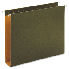 "Hanging Box Bottom Folders, 1"" Exp, Letter, 25/BX, Green"