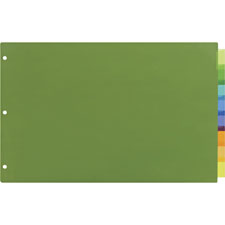 "Insertable Dividers, 8 Big Tabs, 11""x17"", 1/ST, Multi"