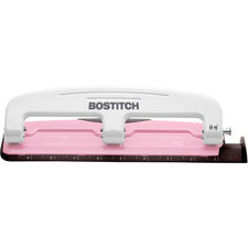 "Compact 3-Hole Punch, 12Sht Cap, BCA Pink/White"