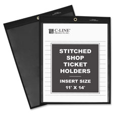 "Ticket Holders, Stitched Shop, 11""x14"", 8 BX/CT, Black/Clear"