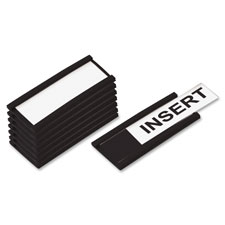 "Magnetic Data Cards, 1""x2"", Black"