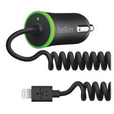 "Car Charger w/Lighting Cable, Black"