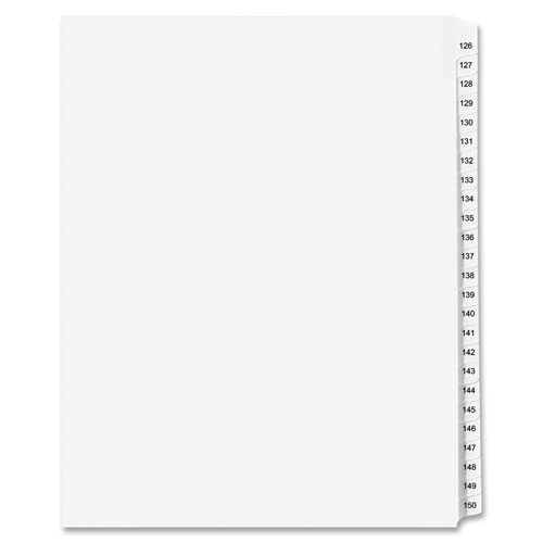 Avery Index Dividers, Side Tab, 351-375, 8-1/2"x11", 25/ST, White