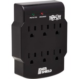 TRIPP LITE, 6-OUTLET SURGE PROTECTOR, DIRECT PLUG-IN, 750 JOULES, DIAGNOSTIC LED, BLACK