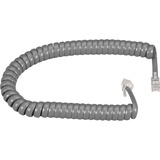 COILED TELEPHONE HANDSET CORD DK GY 6FT