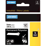 DYMO, LABELS, RHINO, 3/8 INCH CLEAR PERMANENT POLY LABELS,