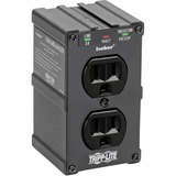 TRIPP LITE, ISOBAR 2-OUTLET SURGE PROTECTOR, DIRECT PLUG-IN, 1410 JOULES, DIAGNOSTIC LEDS, BLACK METAL HOUSING