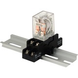 DIN RAIL MOUNT RELAY & BASE, UL RECOGNIZ