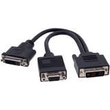 DVI-I (M) to DVI-D (F) + VGA (F) Adapter Cable - 1ft.