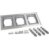 Middle Atlantic 838TCAL Miscellaneous Devices Wiremold Omnibox Triple Gang Rectangular Aluminum Carpet/tile Flange - Brushed Aluminum - Aluminum ( 786564054535