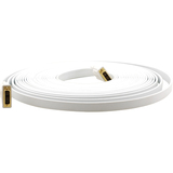 DVI-D (M) to DVI-D (M) Flat White Single Link Cable - 25ft.