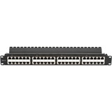 CAT6 PATCH PANEL FD-THRU HD 1U SHL 48PT