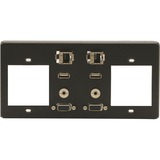 2 Single Power Sockets Slots 2 Fixed 15-pin HD (PC) 2 Fixed USB-A 2 Fixed RJ-45 (Ethernet) 2 Fixed3.5mm (Audio)