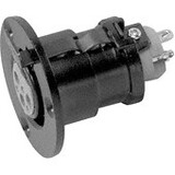 MZT 30 IS Series XLR female flange mount for fixed installation requires 24.21 mm diameter hole (1.5 oz)