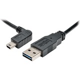 TRIPP LITE, 6FT USB 2.0 UNIVERSAL REVERSIBLE CABLE A TO LEFT 5PIN MINI B 6'