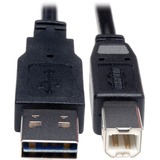 TRIPP LITE, 1FT USB 2.0 HI-SPEED UNIVERSAL REVERSIBLE CABLE A TO B M/M 1'