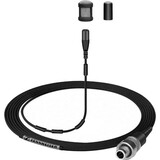 MKE 1-5 Ultra-miniature omni-directional lavalier with 3.3 mm capsule reduced sensitivity 5 mV/Pa ultra-thin cable (1.1 mm) pigtails. No accessories (black)