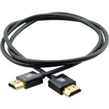 97-0132010 - Ultra-Slim High-Speed Flexible HDMI (M) to HDMI (M) Cable with Ethernet: Black - 10ft.