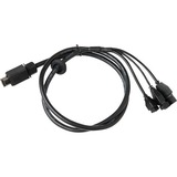 Multi-connector cable for power, audio a