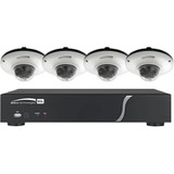 4 CH Plug-and-Play NVR,4 Outdoor IR Dome